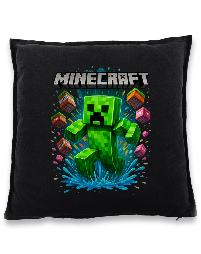 Bavlněný polštář Minecraft Creeper