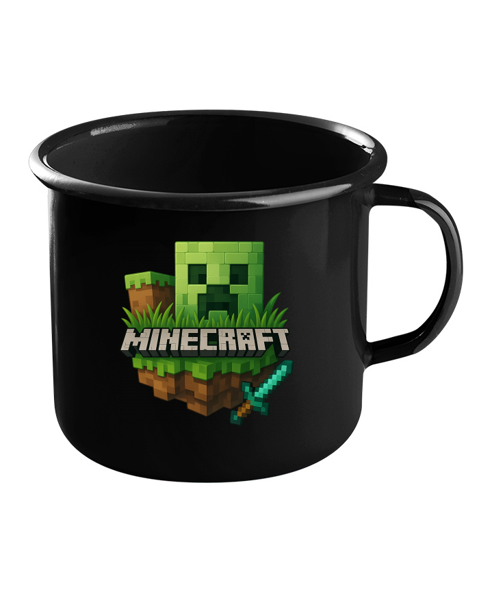 Plechový hrneček černý Minecraft 5