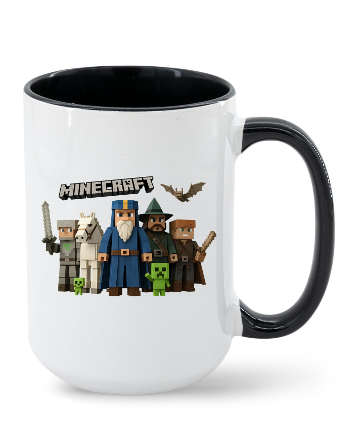 Keramický hrnek MAX Minecraft 6 – barevný vnitřek a ucho
