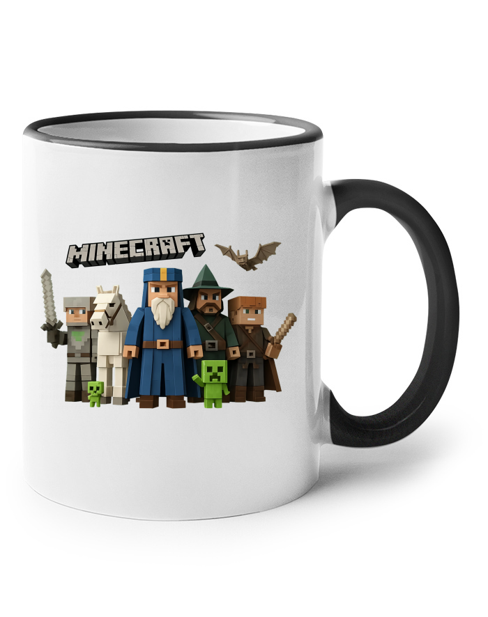 Keramický hrnek s barevným uchem Minecraft 6