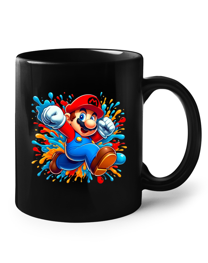 Keramický hrnek černý Super Mario 3