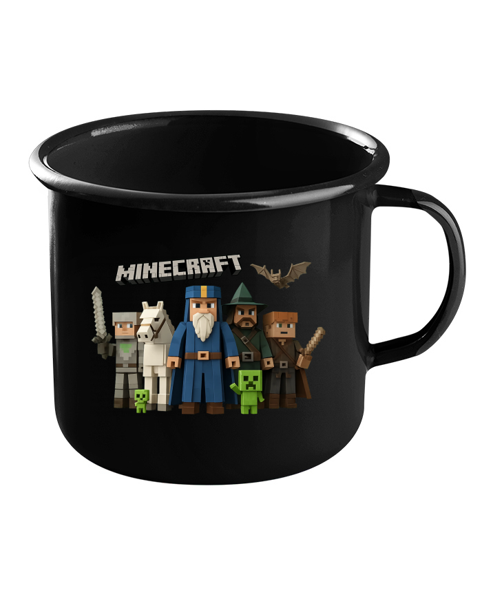 Plechový hrneček černý – Minecraft 6