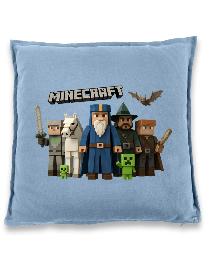 Bavlněný polštář Minecraft 6 – postavy z Overworldu