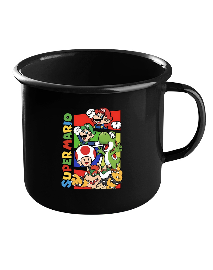Plechový hrneček černý Super Mario 2
