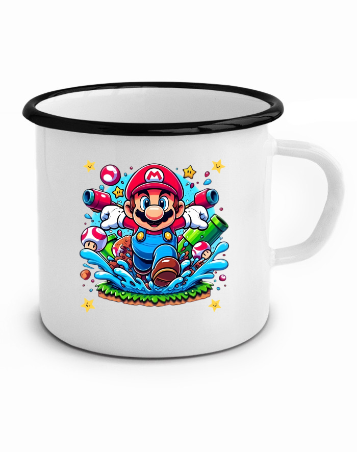 Plechový hrneček Super Mario vodní akce