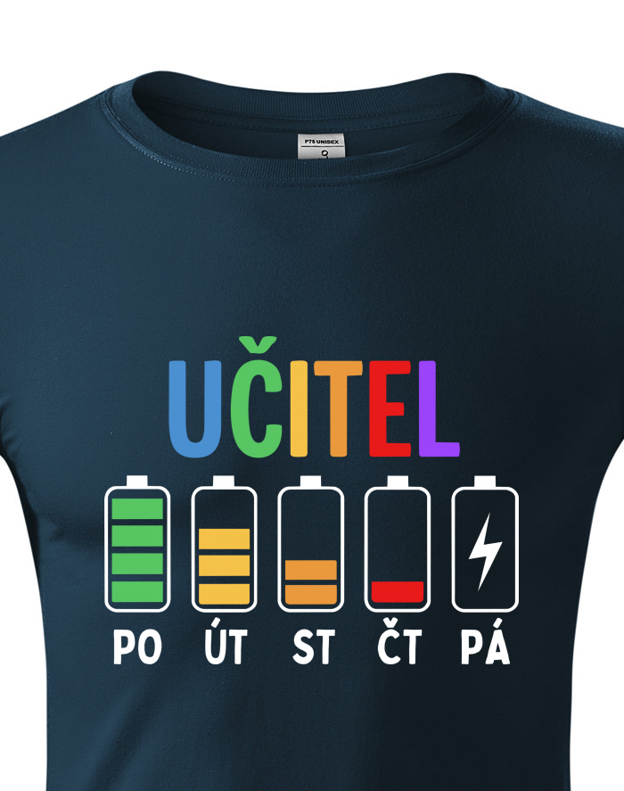 Unisex tričko s dlouhým rukávem Učitelské baterky