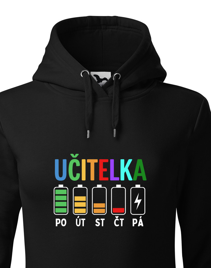 Dámská mikina s kapucí Učitelské baterky