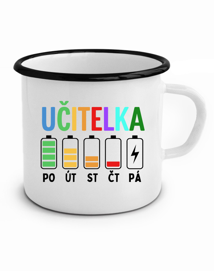 Plechový hrneček Učitelské baterky
