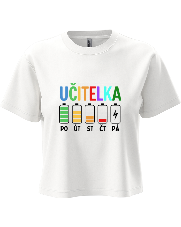 Dámský crop top Učitelské baterky