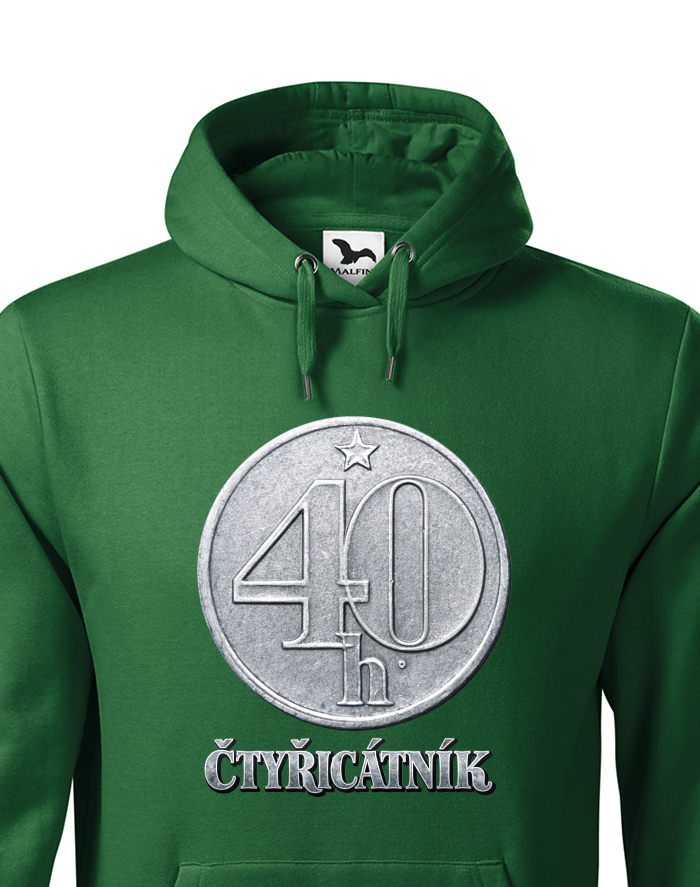Pánská mikina s kapucí Čtyřicátník