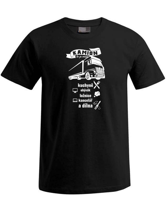 Pánské tričko Plus Size s krátkým rukávem pro kamioňáky Kamion to je moje...