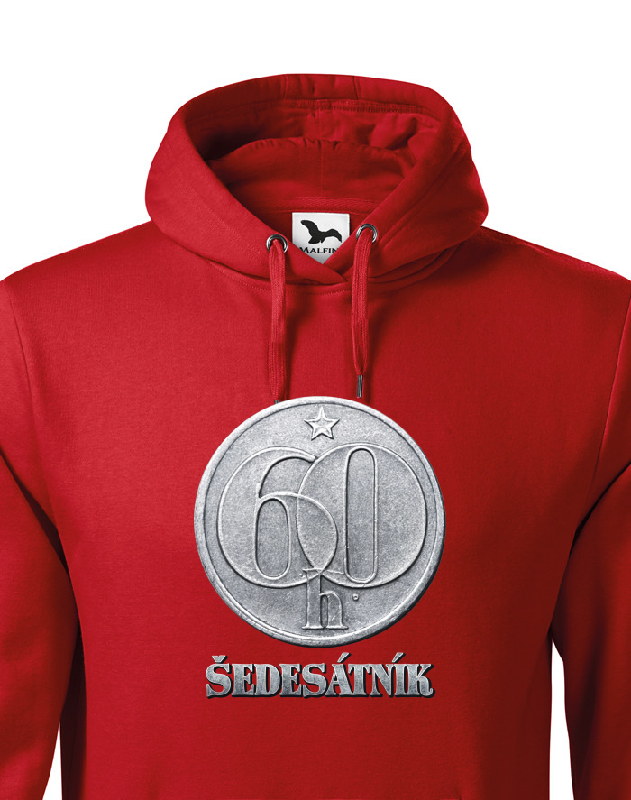 Pánská mikina s kapucí Šedesátník