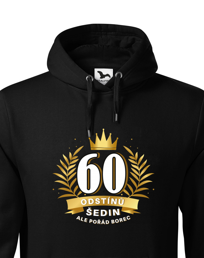 Pánská mikina s kapucí 60 odstínů šedin