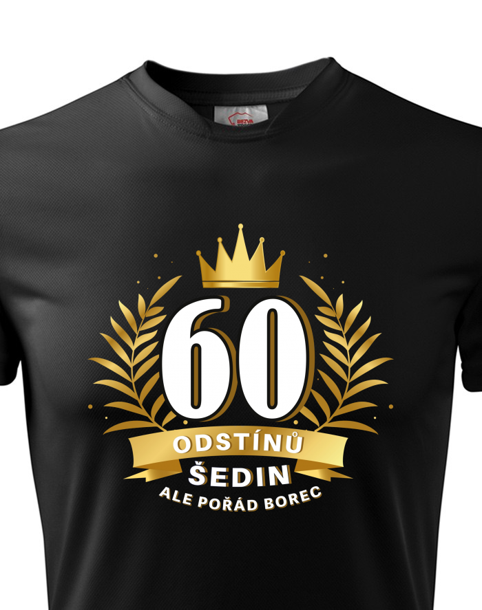 Pánské funkční tričko 60 odstínů šedin