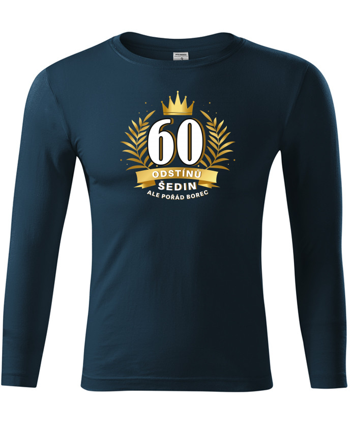 Unisex tričko s dlouhým rukávem 60 odstínů šedin