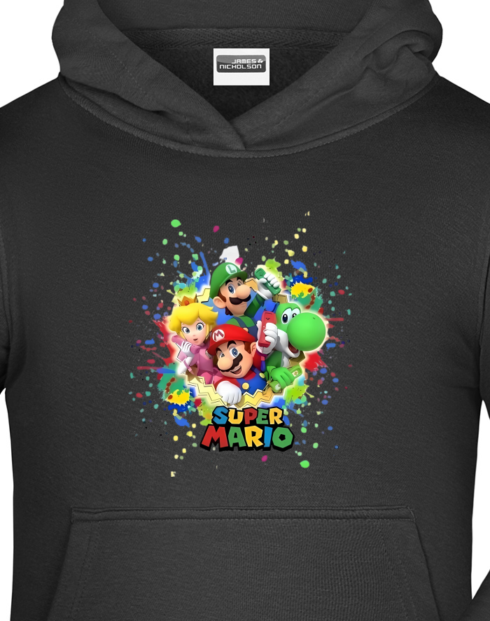 Dětská mikina s kapucí Super Mario postavičky 2