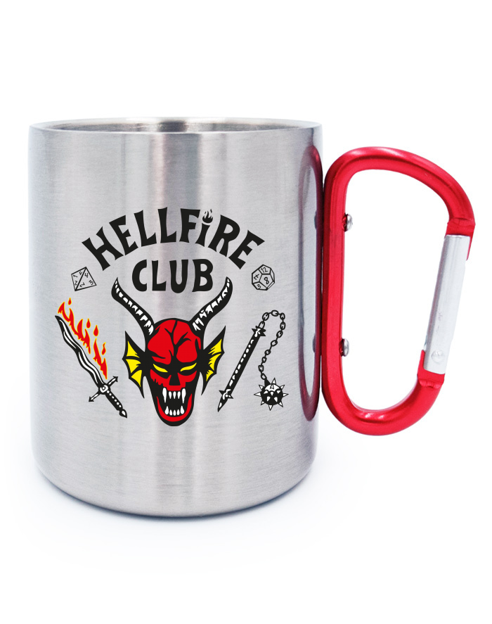 Nerezový hrnek s karabinou Hellfire Club