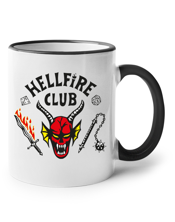 Keramický hrnek s barevným uchem Hellfire Club