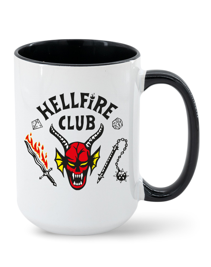 Keramický hrnek MAX Hellfire Club barevný vnitřek a ucho
