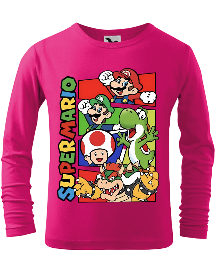 Dětské triko s dlouhým rukávem Super Mario 2