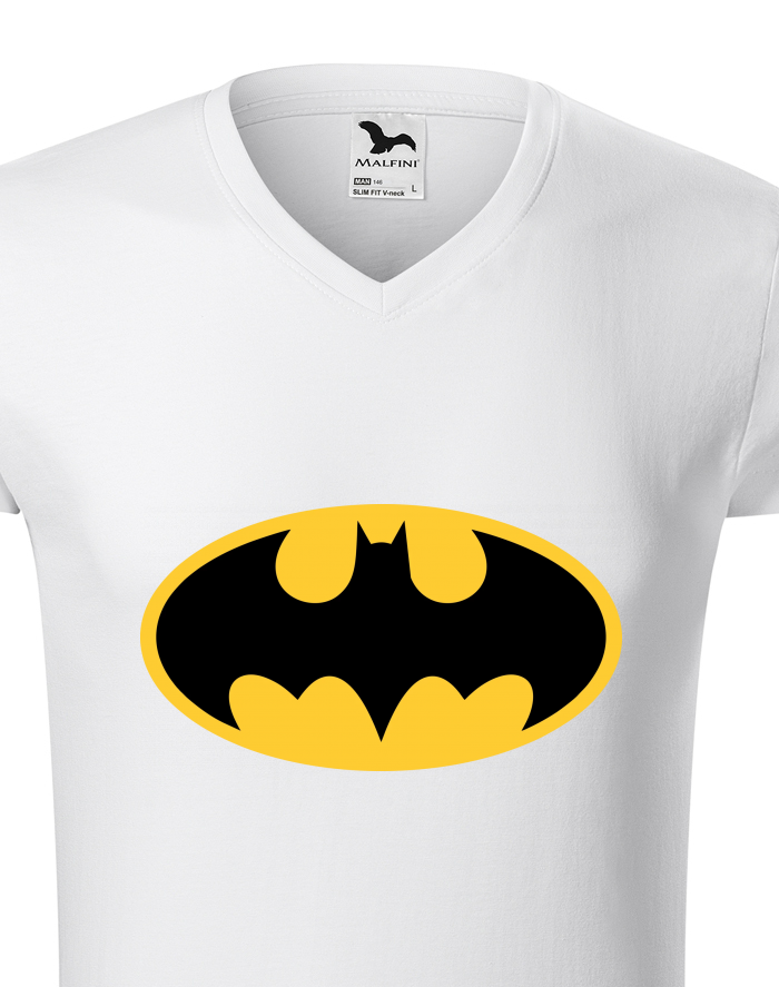 Pánské tričko s výstřihem do V Batman