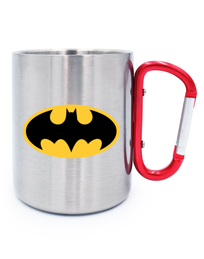 Nerezový hrnek s karabinou Batman