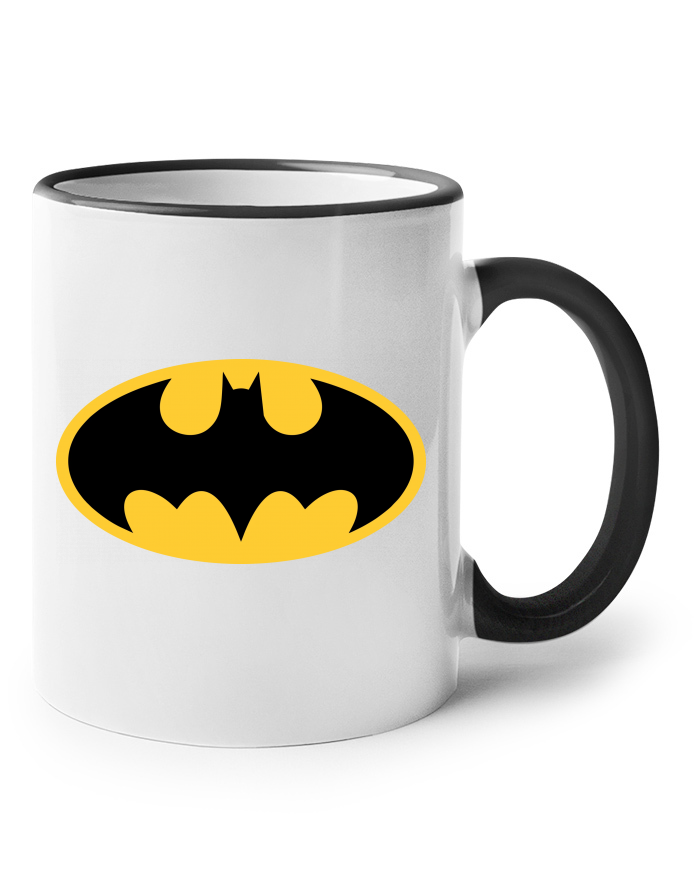 Keramický hrnek s barevným uchem Batman