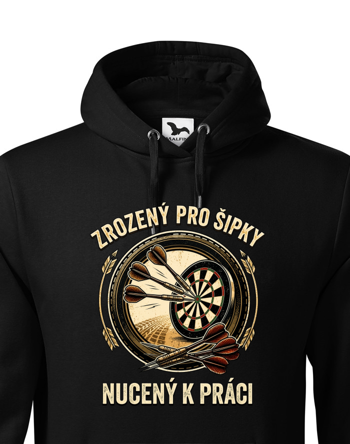 Pánská mikina s kapucí Zrozený pro šipky