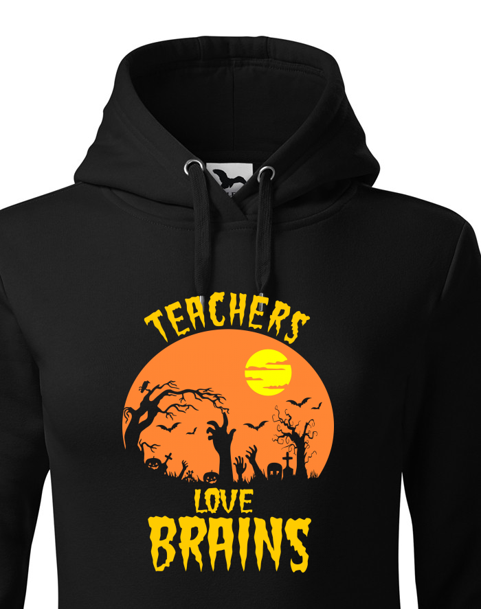 Dámská mikina s kapucí Teachers Love Brains