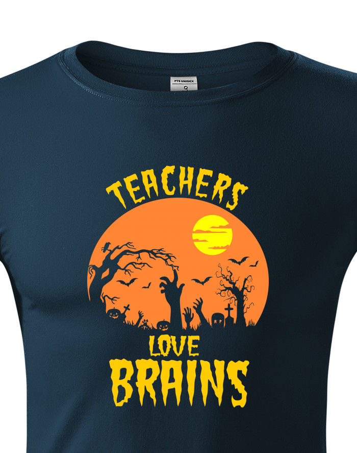 Unisex tričko s dlouhým rukávem Teachers Love Brains