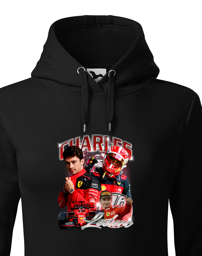 Dámská mikina s kapucí F1 - Charles Leclerc