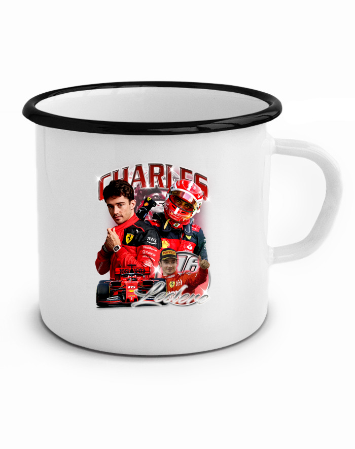 Plechový hrneček F1 Charles Leclerc