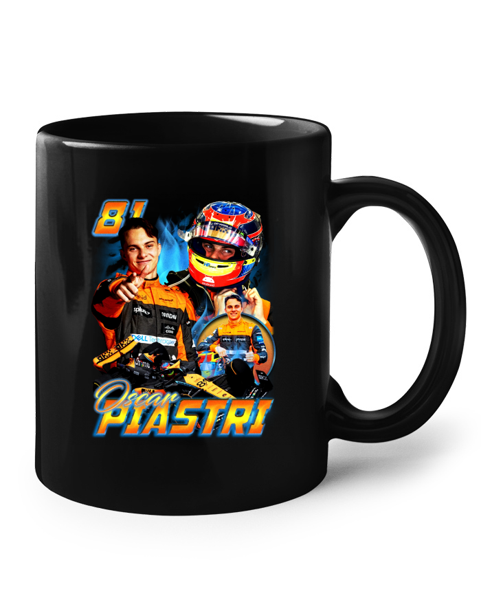 Keramický hrnek černý F1 Oscar Piastri