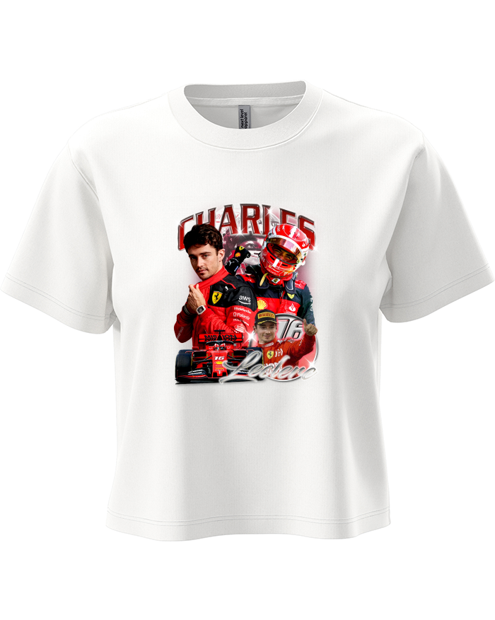 Dámský crop top F1 Charles Leclerc Ferrari