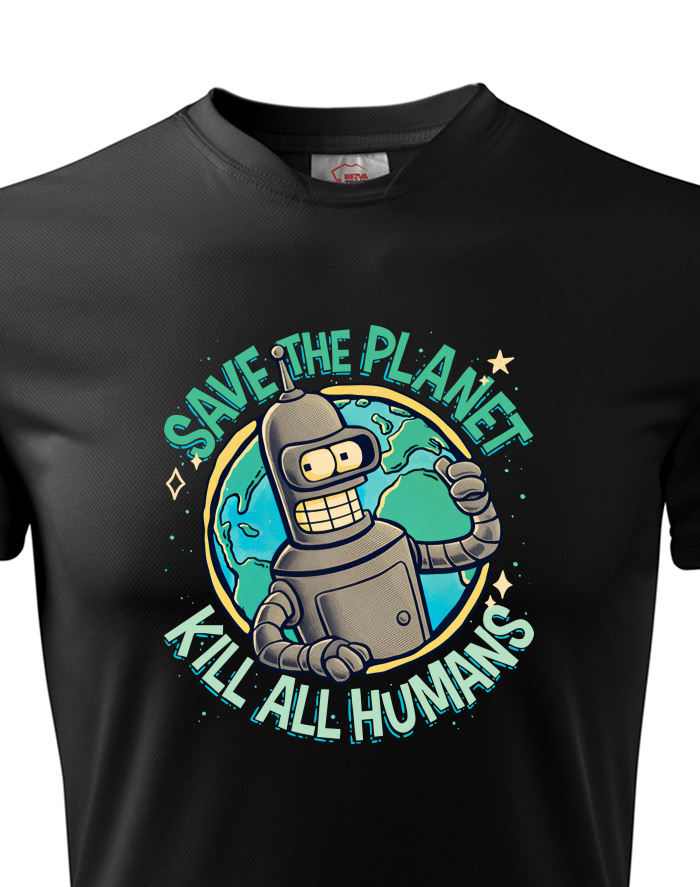 Pánské funkční tričko Futurama Bender Save the Planet