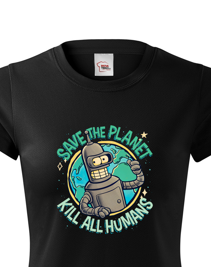 Dámské funkční tričko Futurama Bender Save the Planet