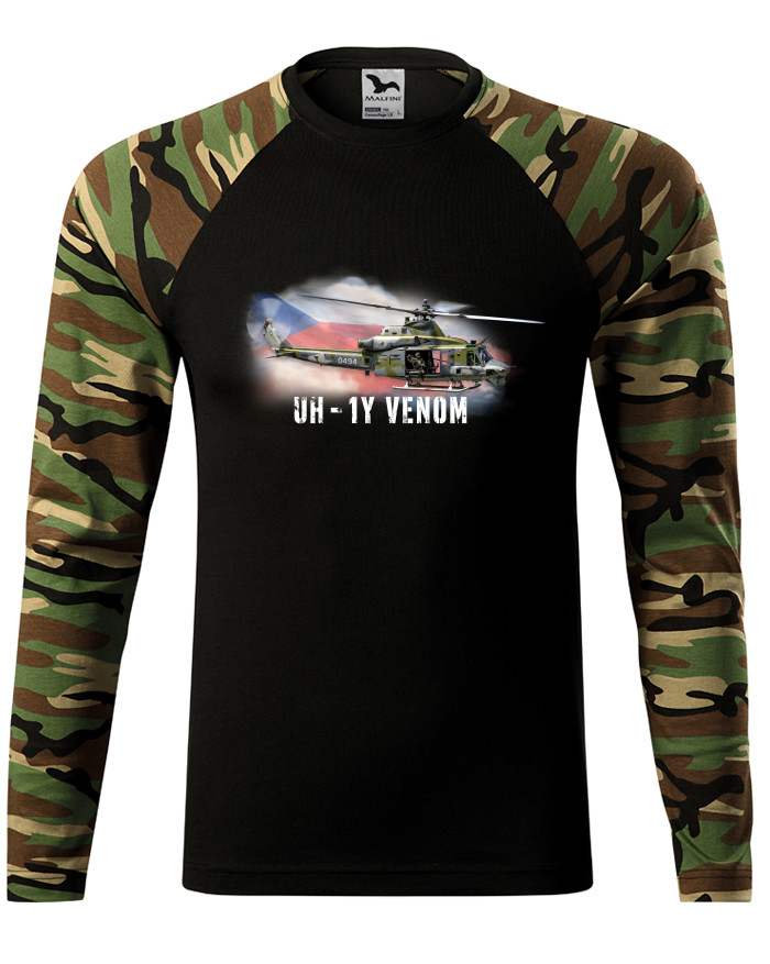 Unisex tričko s dlouhým rukávem UH-1Y Venom 0494