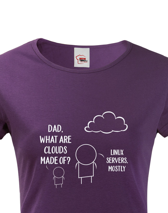 Dámské tričko Linux v cloudu