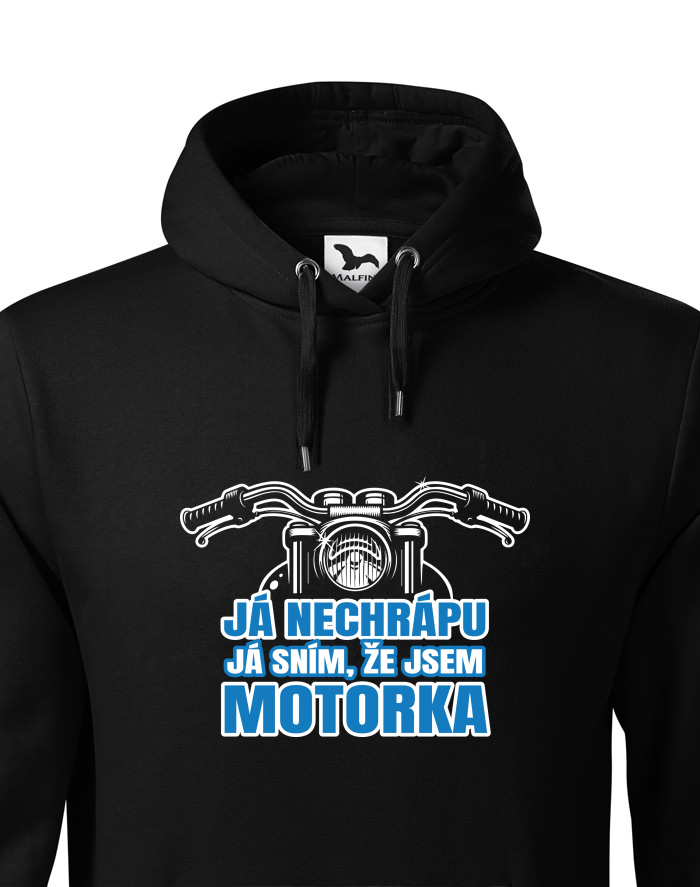 Pánská mikina s kapucí - Nechrápu, Sním