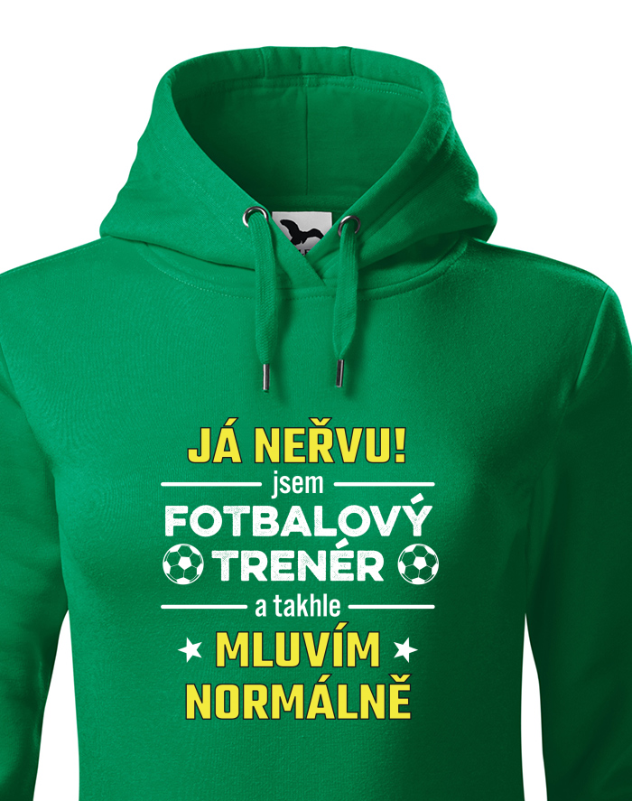 Dámská mikina s kapucí Já nervu! Mluvím normálně