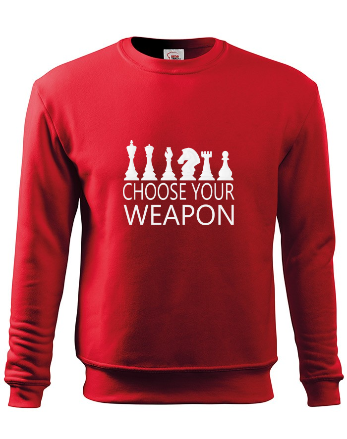 Dětská mikina bez kapuce Šachy - choose your weapon