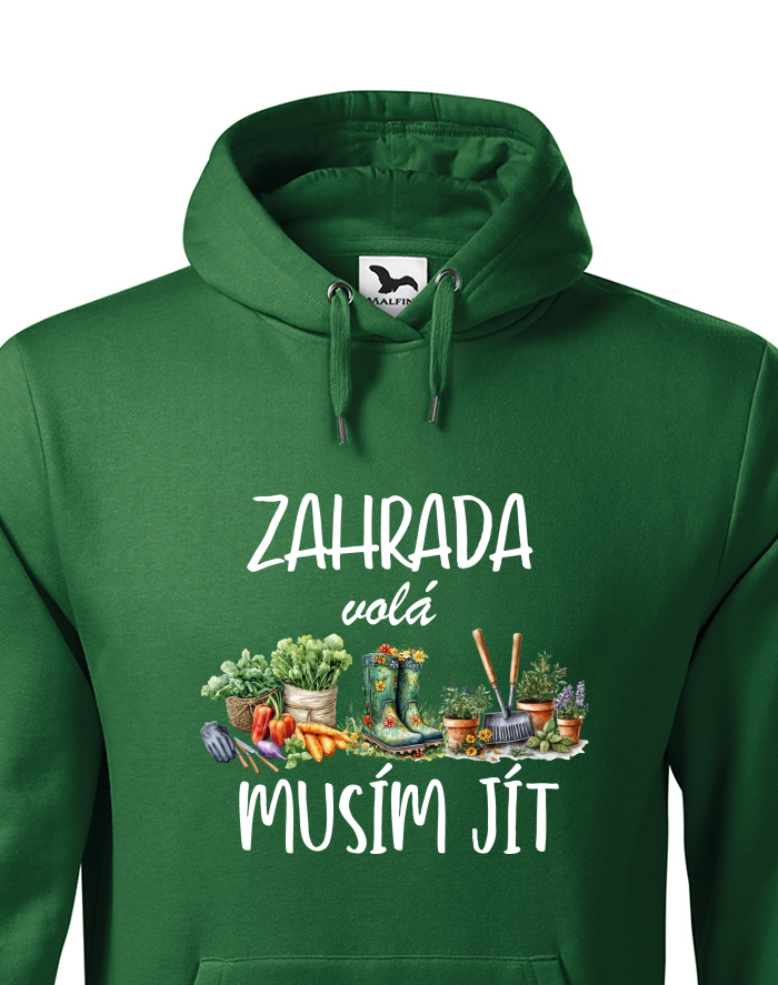 Pánská mikina s kapucí Zahrada volá