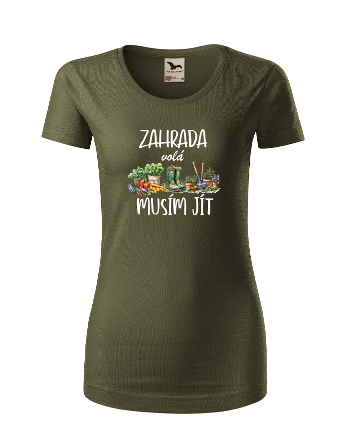 Zahrada volá - dámské tričko z bio bavlny