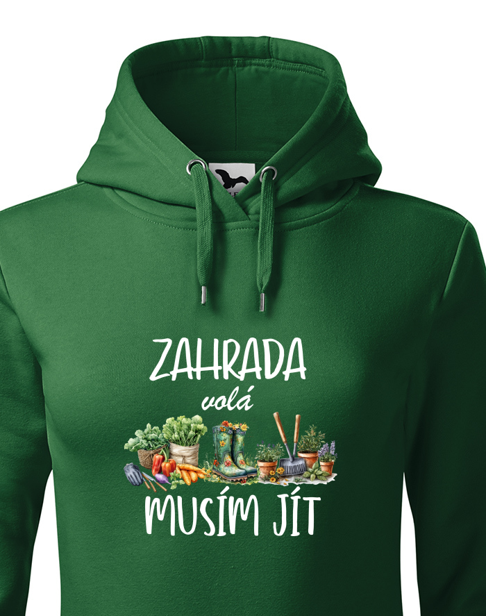 Dámská mikina s kapucí Zahrada volá