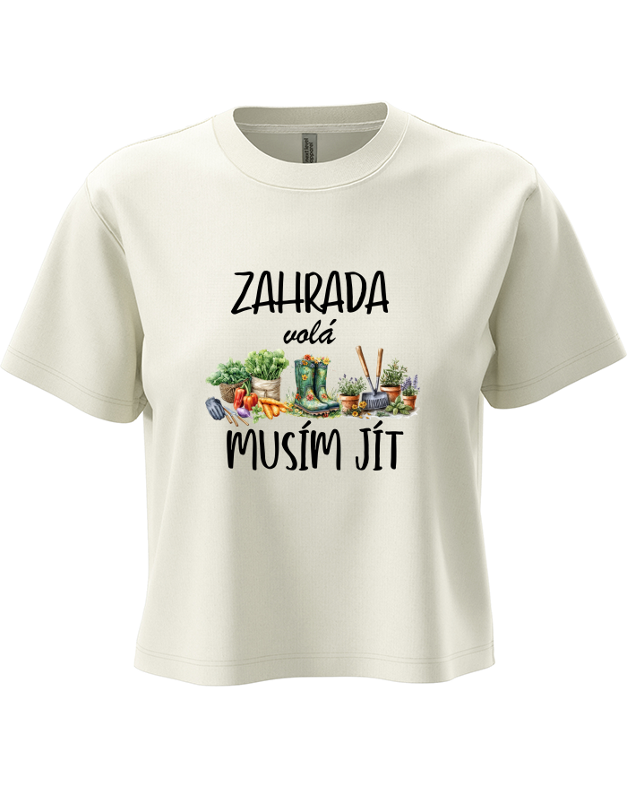 Dámský crop top Zahrada volá