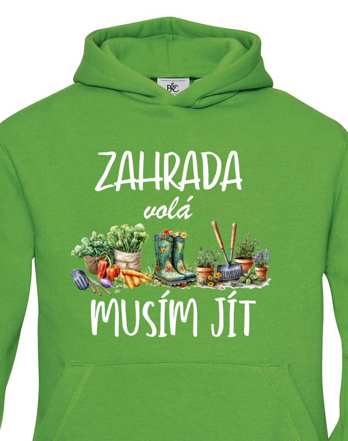 Dětská mikina s kapucí Zahrada volá