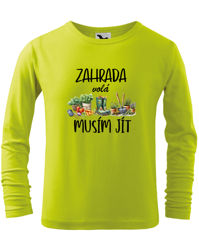 Dětské triko s dlouhým rukávem Zahrada volá