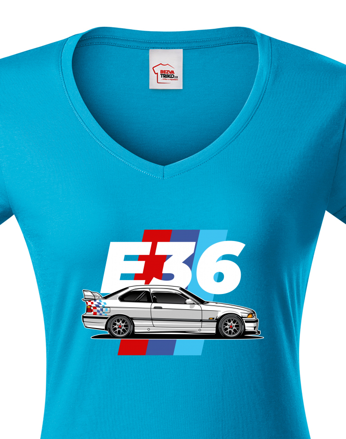 Dámské tričko s výstřihem do V - BMW E36