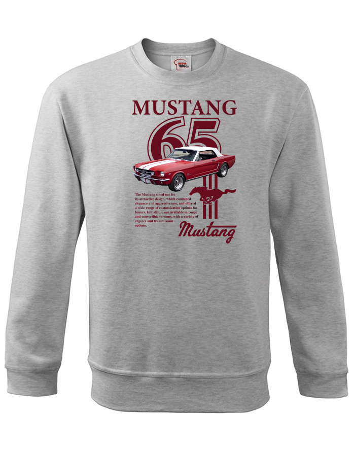 Pánská mikina bez kapuce Ford Mustang 65