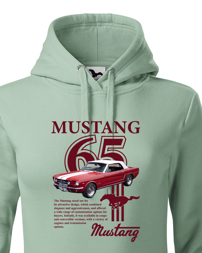 Dámská mikina s kapucí Ford Mustang 65